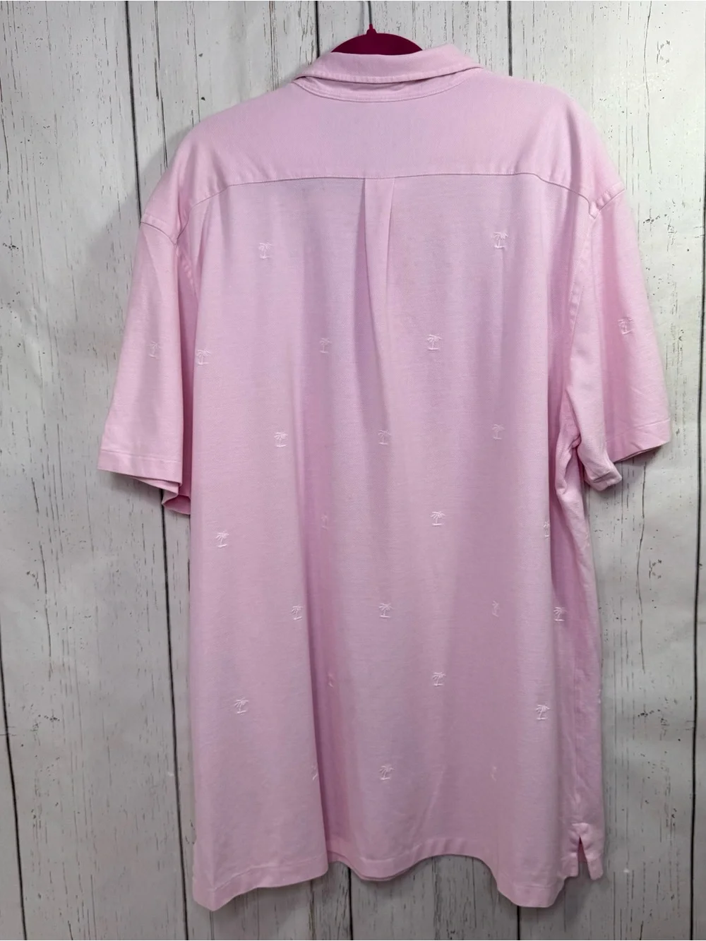 Ralph Lauren Pink Polo Shirt 2XLT Big Tall Palm Tree Embroidered Golf Preppy